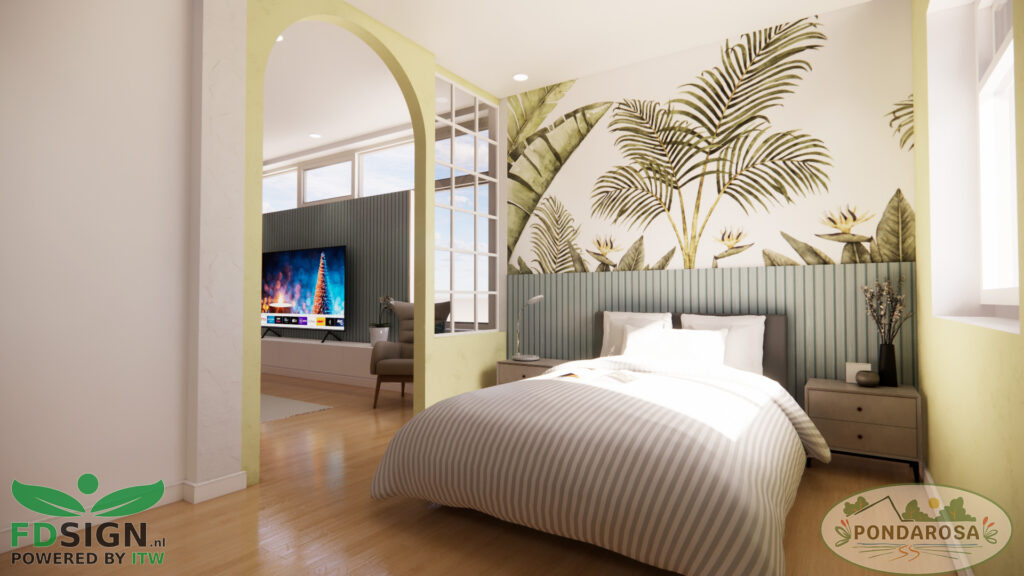 Artist impression slaapkamer bewoner