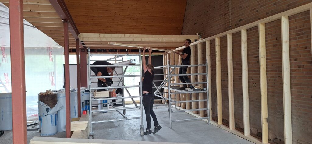 Plafond in aanbouw
